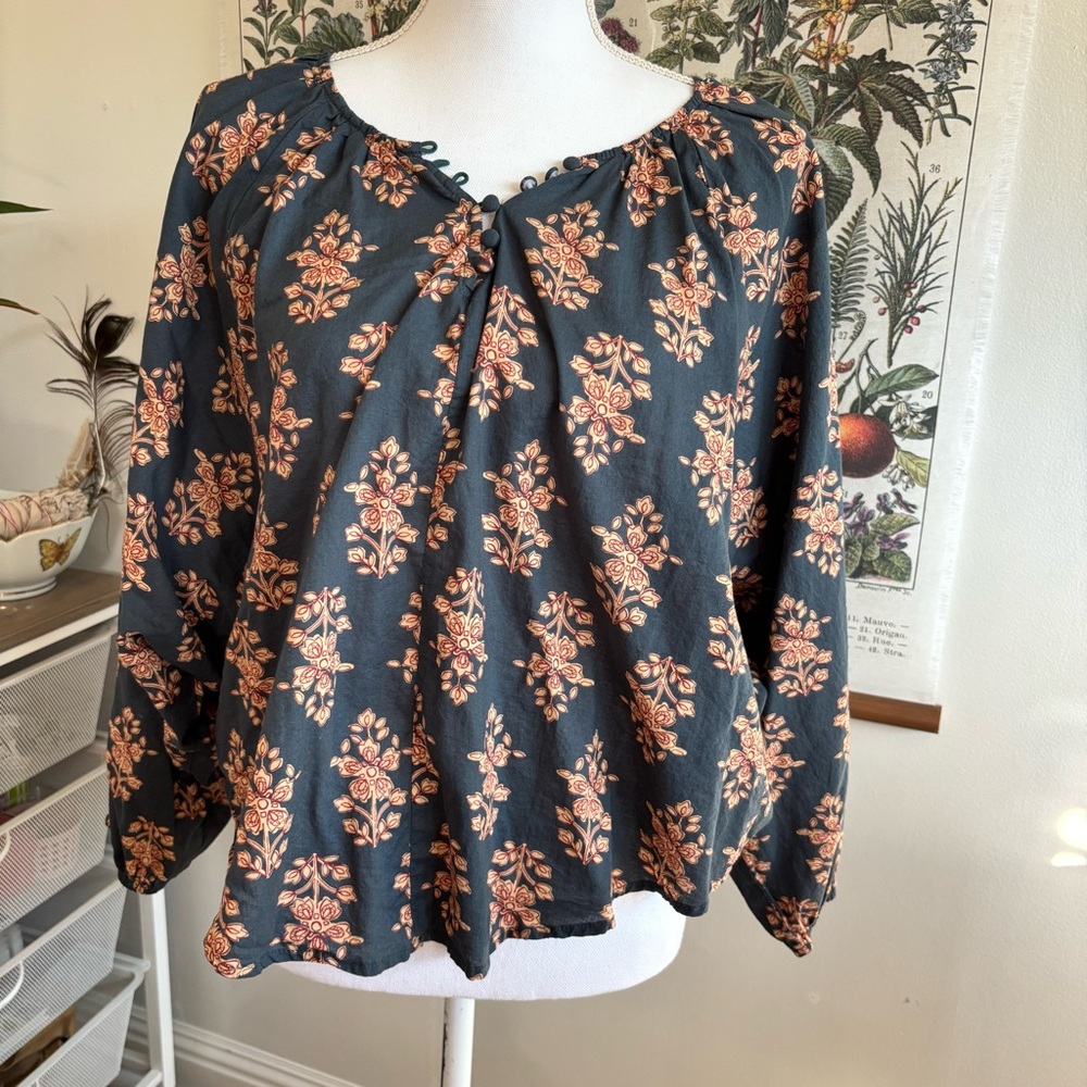 By Together Cotton Floral Print Women's Top  Small